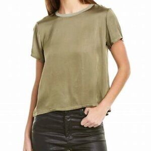 Nation LTD Satin Olive Short Sleeve Tee